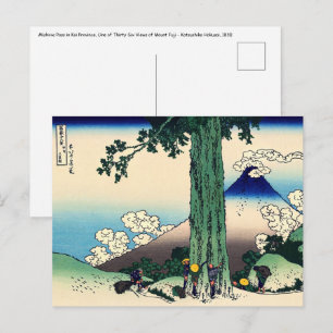 Katsushika Hokusai - Mishima Pass in Kai Province Postcard