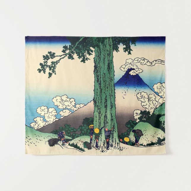 Katsushika Hokusai - Mishima Pass in Kai Province Tapestry (Front (Horizontal))