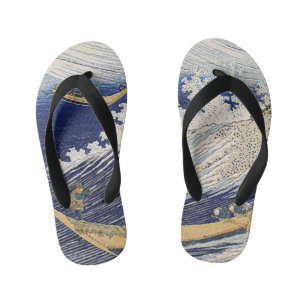 Katsushika Hokusai. Ocean waves Kid's Flip Flops