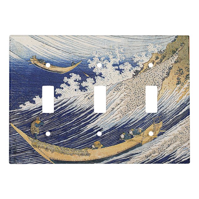 Katsushika Hokusai. Ocean waves   Light Switch Cover (Front)