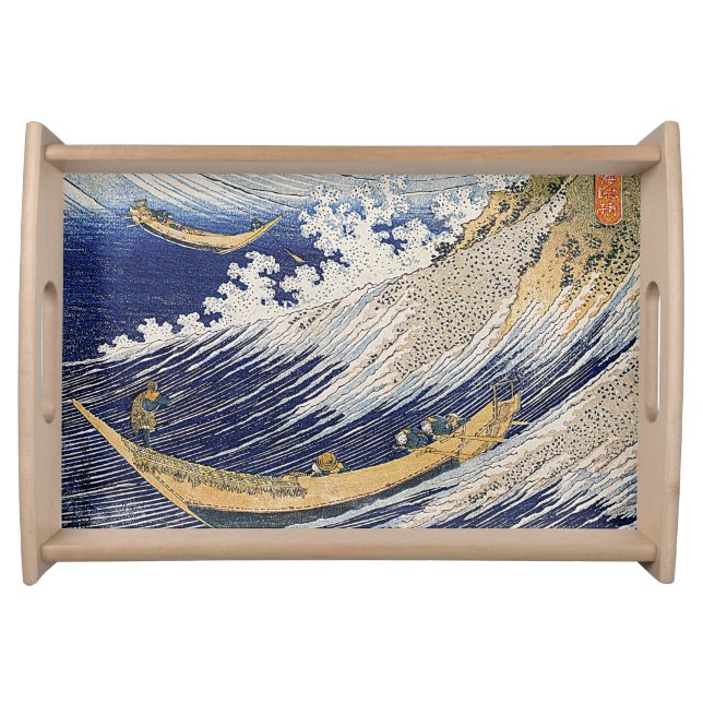 Katsushika Hokusai.  Ocean waves  Serving Tray (Front)