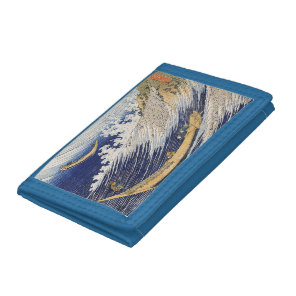 Katsushika Hokusai.  Ocean waves Tri-fold Wallet