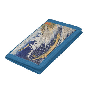 Katsushika Hokusai. Ocean waves Trifold Wallet