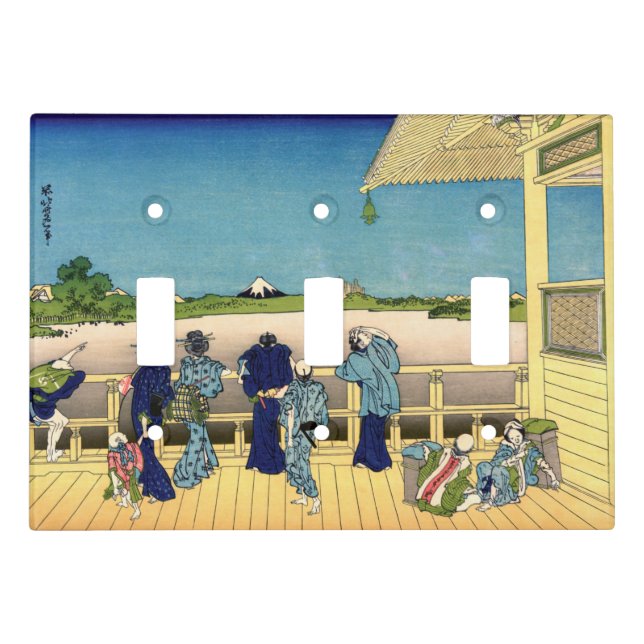 Katsushika Hokusai - Sazai hall, Temple 500 Rakan Light Switch Cover (Front)