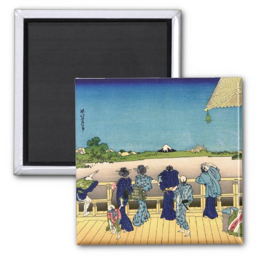 Katsushika Hokusai _ Sazai hall Temple 500 Rakan Magnet