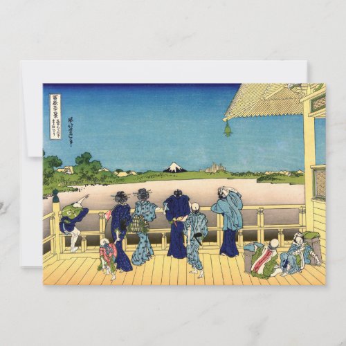 Katsushika Hokusai _ Sazai hall Temple 500 Rakan Thank You Card