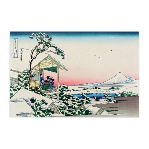 Katsushika Hokusai _ Tea house at Koishikawa Acrylic Print