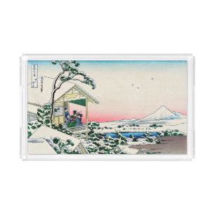 Katsushika Hokusai - Tea house at Koishikawa Acrylic Tray