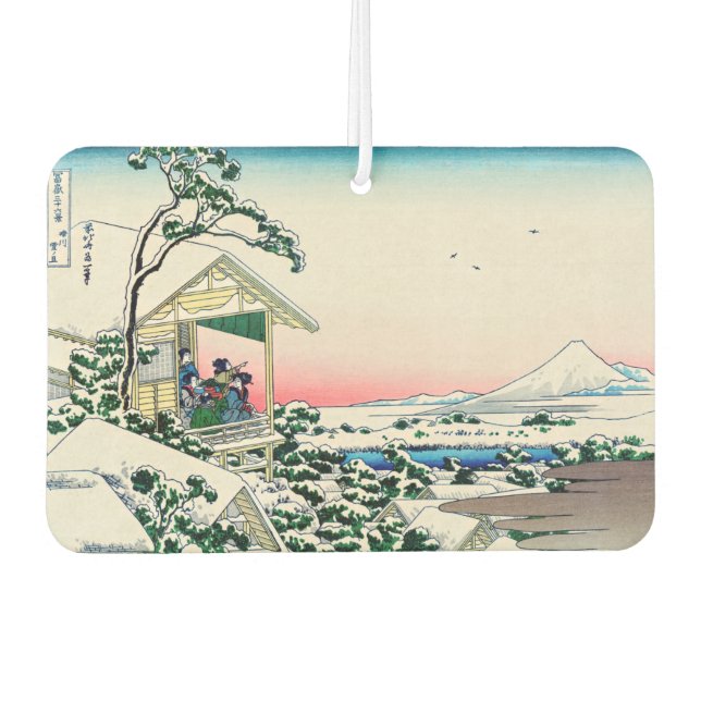 Katsushika Hokusai - Tea house at Koishikawa Air Freshener (Front)