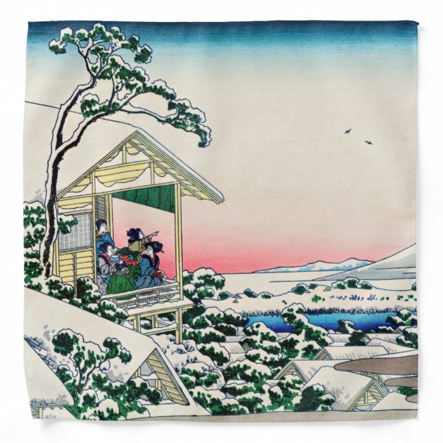 Katsushika Hokusai - Tea house at Koishikawa Bandana (Front)