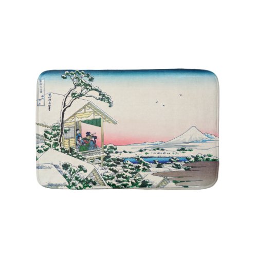 Katsushika Hokusai _ Tea house at Koishikawa Bath Mat