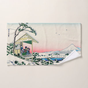 Katsushika Hokusai - Tea house at Koishikawa Bath Towel Set