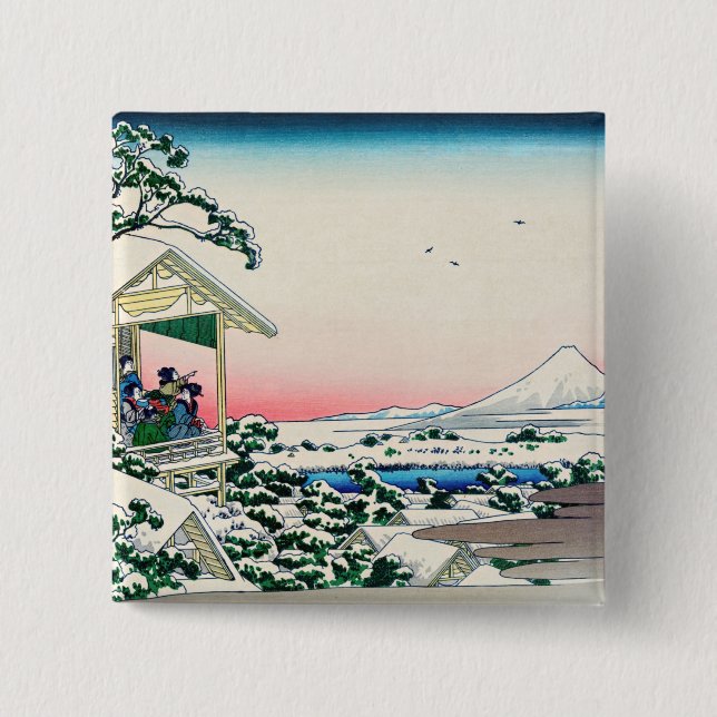 Katsushika Hokusai - Tea house at Koishikawa Button (Front)
