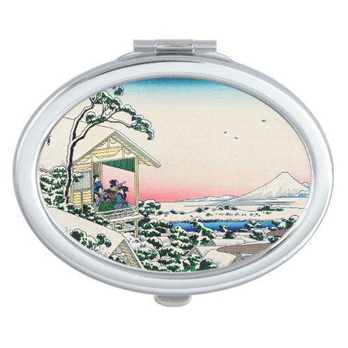 Katsushika Hokusai _ Tea house at Koishikawa Compact Mirror