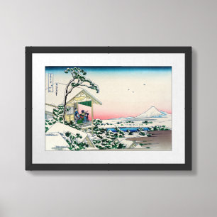 Katsushika Hokusai - Tea house at Koishikawa Framed Art