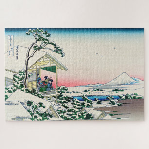 Katsushika Hokusai - Tea house at Koishikawa Jigsaw Puzzle