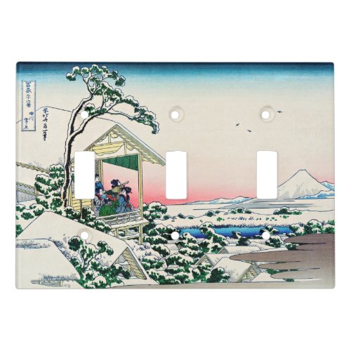 Katsushika Hokusai _ Tea house at Koishikawa Light Switch Cover