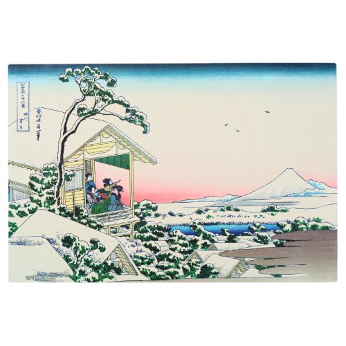 Katsushika Hokusai _ Tea house at Koishikawa Metal Print