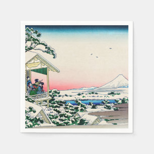 Katsushika Hokusai - Tea house at Koishikawa Napkins
