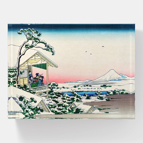 Katsushika Hokusai _ Tea house at Koishikawa Paperweight