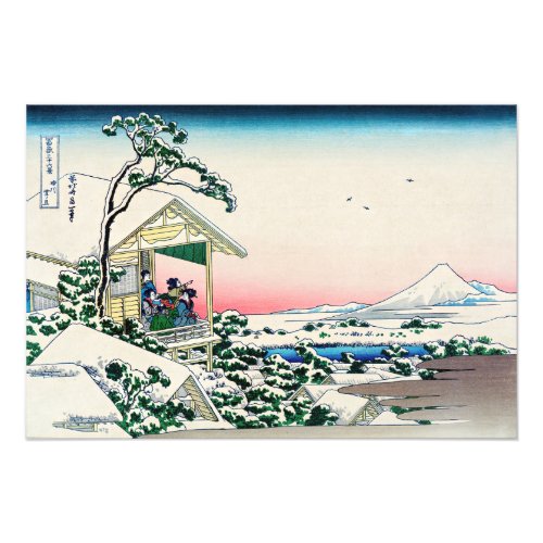 Katsushika Hokusai _ Tea house at Koishikawa Photo Print