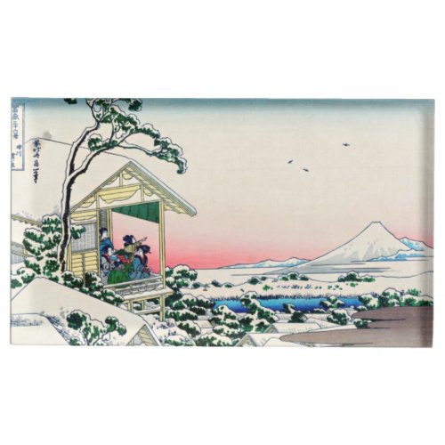 Katsushika Hokusai _ Tea house at Koishikawa Place Card Holder