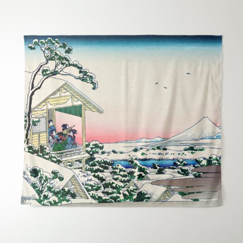 Katsushika Hokusai _ Tea house at Koishikawa Tapestry