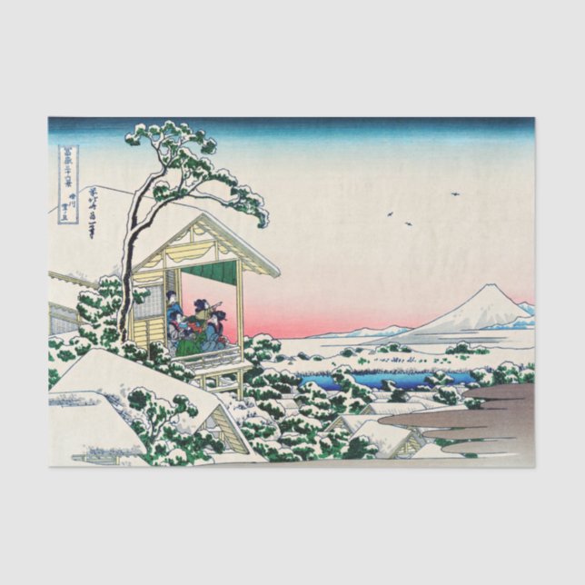 Katsushika Hokusai - Tea house at Koishikawa Tissue Paper (Front)