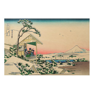 Katsushika Hokusai - Tea house at Koishikawa Wood Wall Art