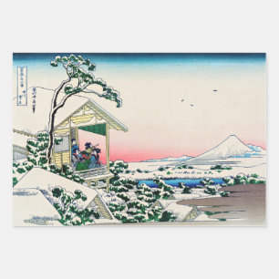 Katsushika Hokusai - Tea house at Koishikawa Wrapping Paper Sheets