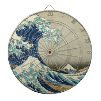 Katsushika Hokusai: The Great Wave at Kanagawa Dartboard With Darts
