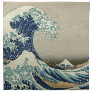 Katsushika Hokusai: The Great Wave at Kanagawa Napkin