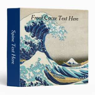 Katsushika Hokusai - The Great Wave off Kanagawa 3 Ring Binder