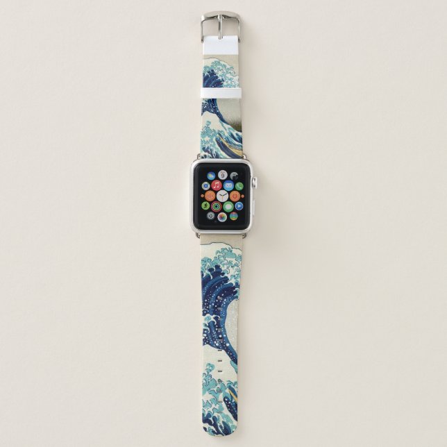 Katsushika Hokusai - The Great Wave off Kanagawa Apple Watch Band (Front)
