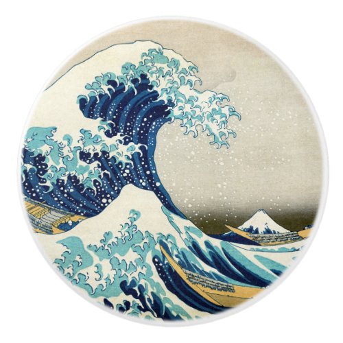 Katsushika Hokusai _ The Great Wave off Kanagawa Ceramic Knob