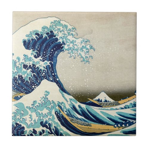 Katsushika Hokusai _ The Great Wave off Kanagawa Ceramic Tile
