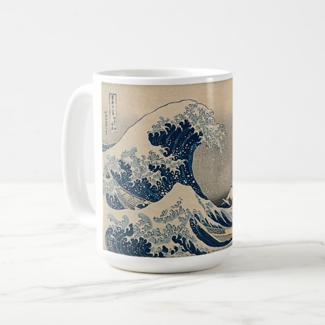 Katsushika Hokusai. The Great Wave off Kanagawa  Coffee Mug (Front Left)