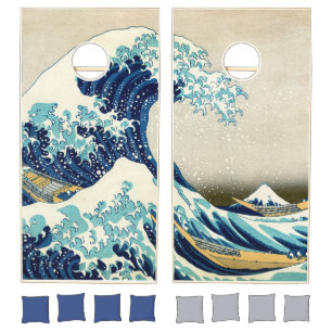Katsushika Hokusai - The Great Wave off Kanagawa Cornhole Set