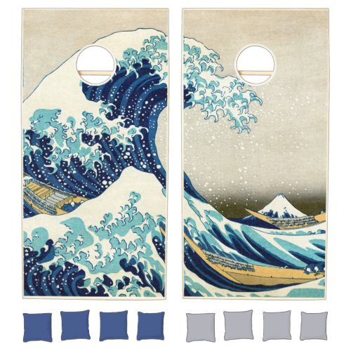 Katsushika Hokusai _ The Great Wave off Kanagawa Cornhole Set
