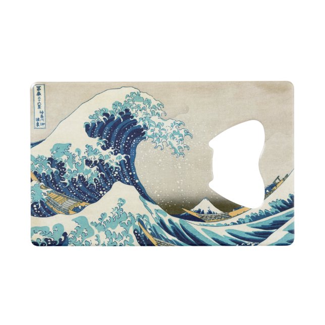 Katsushika Hokusai - The Great Wave off Kanagawa Credit Card Bottle Opener (Front (Horizontal))