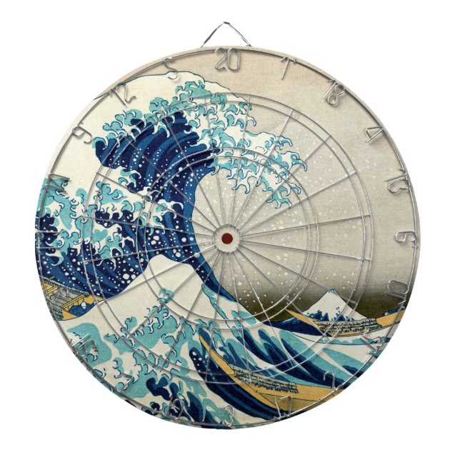 Katsushika Hokusai - The Great Wave off Kanagawa Dart Board (Front)