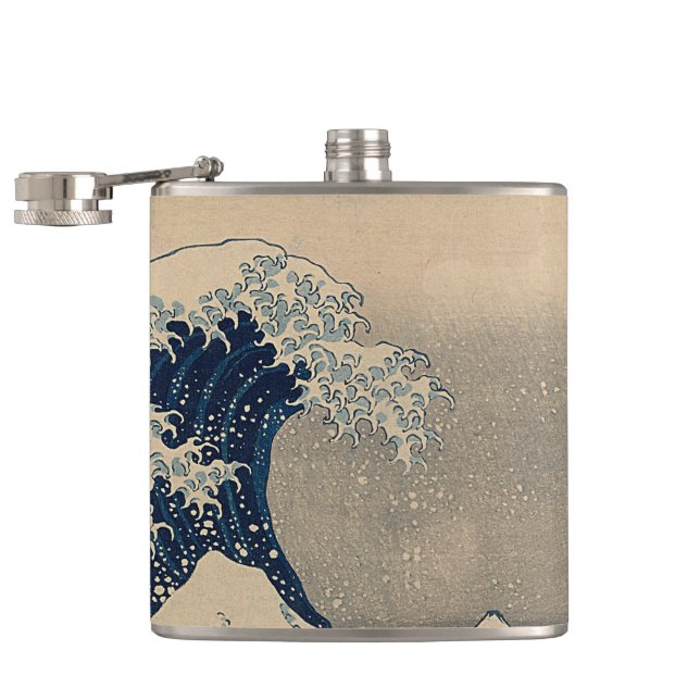 Katsushika Hokusai. The Great Wave off Kanagawa  Flask (Opened)