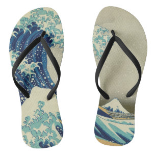 Katsushika Hokusai - The Great Wave off Kanagawa Flip Flops