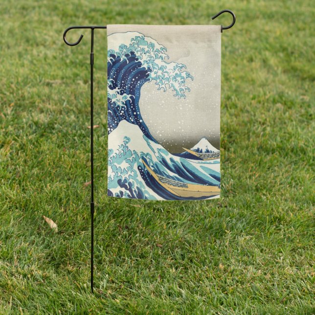 Katsushika Hokusai - The Great Wave off Kanagawa Garden Flag (In SItu)