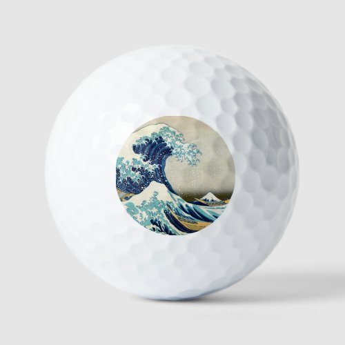 Katsushika Hokusai _ The Great Wave off Kanagawa Golf Balls