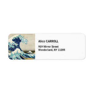 Katsushika Hokusai - The Great Wave off Kanagawa Label