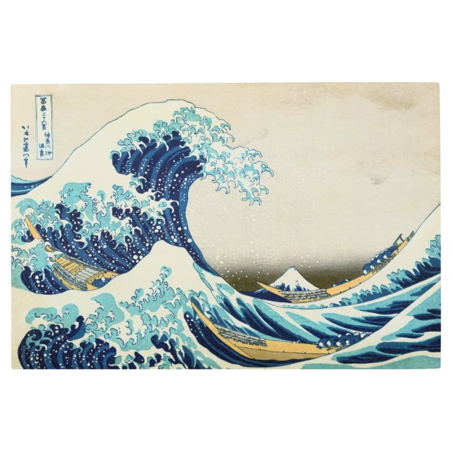 Katsushika Hokusai - The Great Wave off Kanagawa Metal Print (Front)