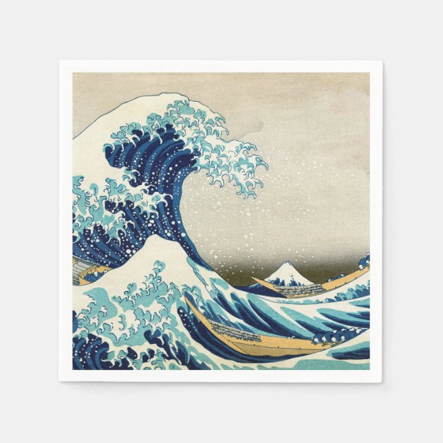 Katsushika Hokusai - The Great Wave off Kanagawa Napkins (Front)