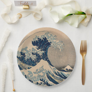 Katsushika Hokusai. The Great Wave off Kanagawa   Paper Plates