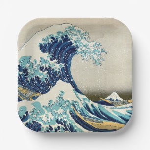 Katsushika Hokusai - The Great Wave off Kanagawa Paper Plates